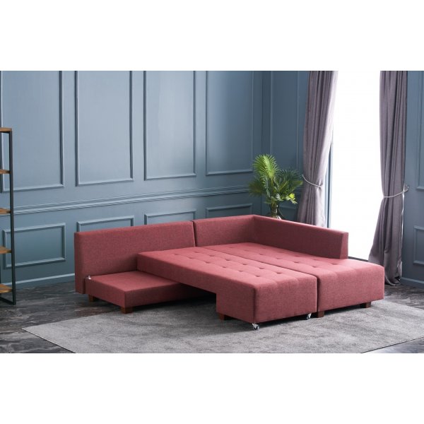 Ecksofa Manama - Burgund
