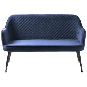 Anna 2-Sitzer-Sofa aus blauem Samt