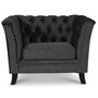 Chesterfield Liverpool Sessel - Anthrazitgrauer Samt