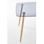Tia Esstisch 130 x 80 cm - Eiche / Glas