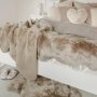 Sanft doppeltes Schaffell Taupe - 60 x 180 cm