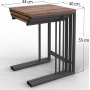 Giga-Tisch 40/42/44x29,5/35/40 cm - Schwarz