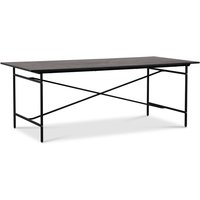 Kristall Esstisch 200 cm (Fishbone) - Schwarz / Braun gebeizt Kristall Esstisch 200 cm (Fishbone) - Schwarz / Braun gebeizt
