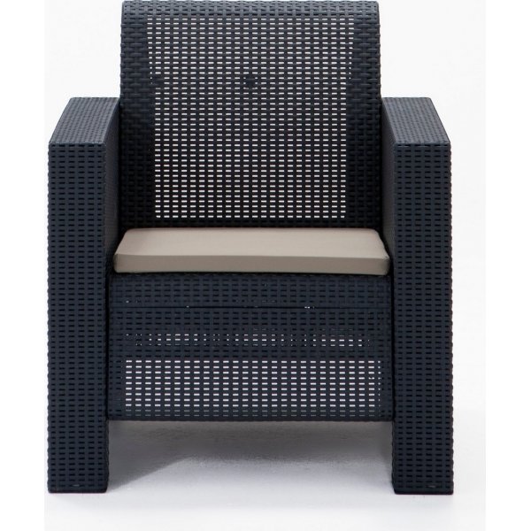 Aksu Loungegruppe mit 2-Sitzer-Sofa - Anthrazit