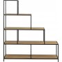 Seaford Bücherregal 135x150 cm - Eiche/schwarz