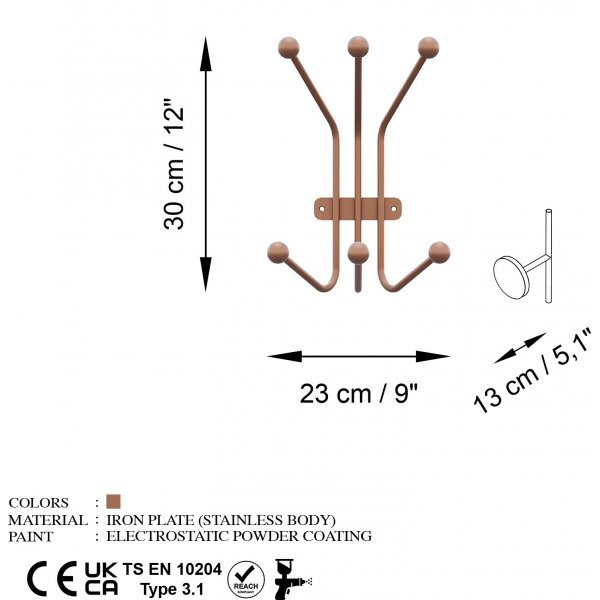 Ameisen-Kleiderbgel - Kupfer