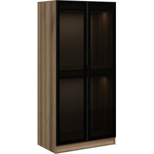 Cavolo Kleiderschrank 90x52x210 cm - Braun/Rauch