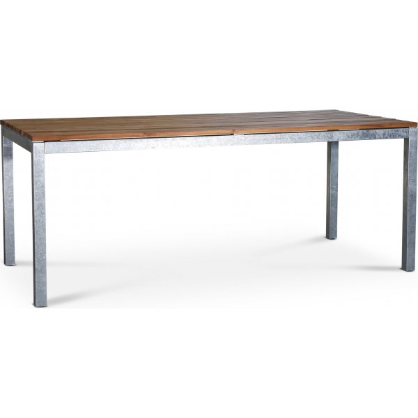 Esstisch Alva 190x90 cm  Teak/galvanisiertes Metall