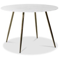 Art runder Esstisch 110 cm - Marmoriertes Glas / Messing Art runder Esstisch 110 cm - Marmoriertes Glas / Messing