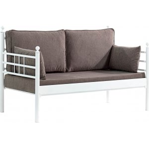 Manyas 2-Sitzer Outdoor-Sofa - Wei/Braun