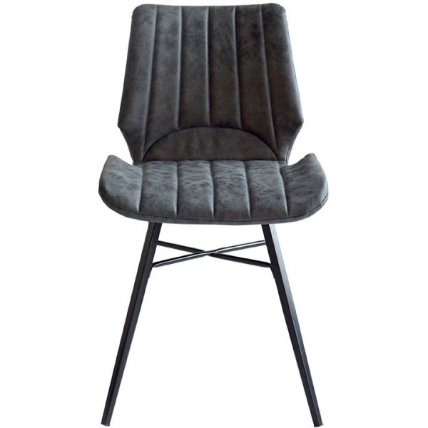 Unique Chair - Anthrazitfarbenes Vintage-Leder (Pu)