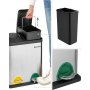 Maiken Abfalleimer 30 l - Silber/schwarz
