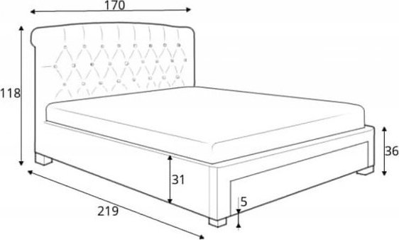 Hewie Bett mit Stauraum - Grau/Walnuss + Textilreinigung fr Mbel