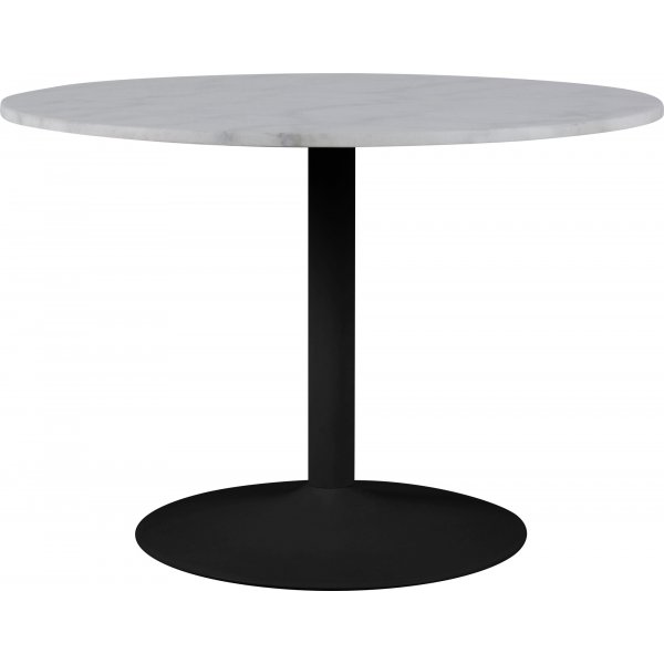 Tarifa Esstisch 110 cm - Weier Marmor/Schwarz