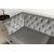 Henry 3-Sitzer-Sofa Chesterfield in grauem Samt + Mbelpflegeset fr Textilien
