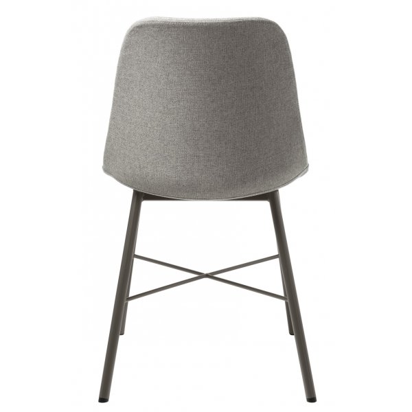 Cara Stuhl aus grauem Stoff