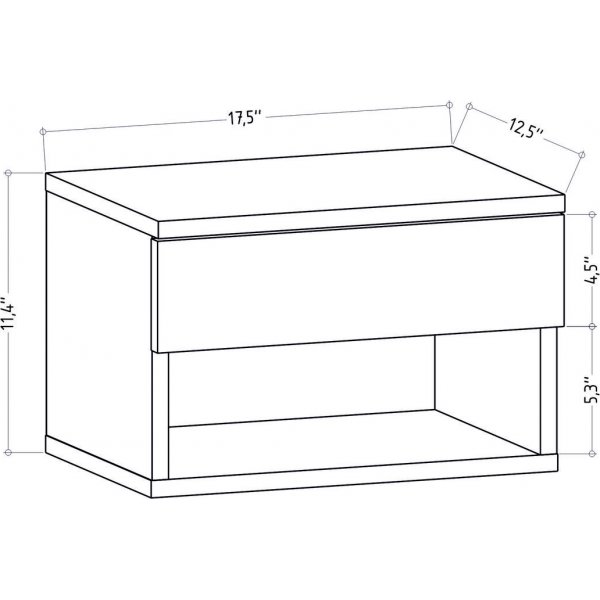 Jamot Nachttisch - Eiche