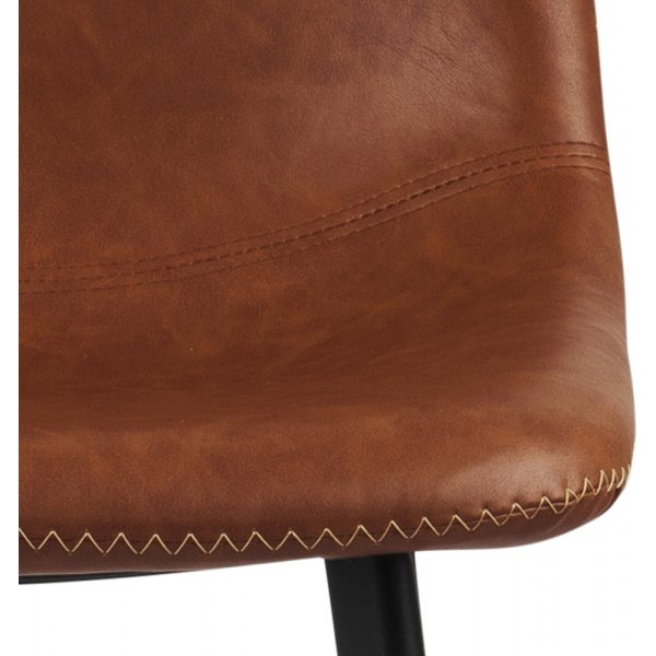 Oregon Barhocker - Braunes PU/wei