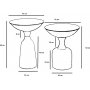 Chalice Beistelltisch-Set 46/56 cm - Schwarz/Gold
