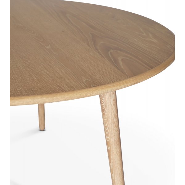 Omni-Essgruppe, runder Esstisch Ø130 cm inkl. 4 weißen Rohrstühlen Castor - Whitewash Omni-Essgruppe, runder Esstisch Ø130 cm inkl. 4 weißen Rohrstühlen Castor - Whitewash