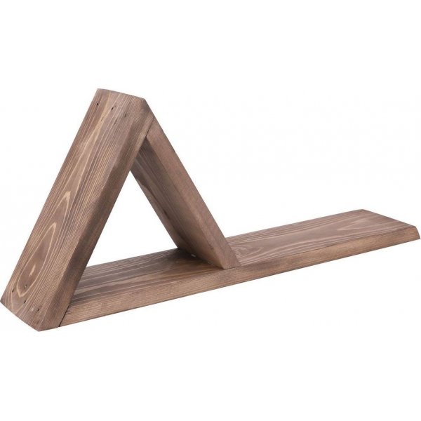 Abstraktes Wandregal 84 - Nussbaum