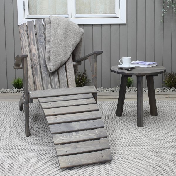 Kungshamn Liegestuhl mit Fußstütze - Grau Kungshamn Liegestuhl mit Fußstütze - Grau