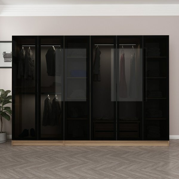 Cavolo Kleiderschrank 270x52x210 cm, Variante A - Braun
