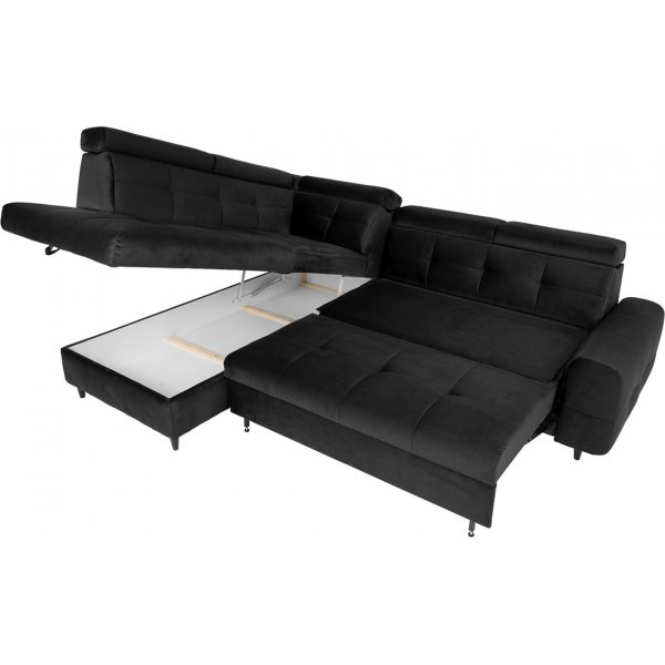 Matras Ecksofa mit offenem Ende links - Schwarz Matras Ecksofa mit offenem Ende links - Schwarz