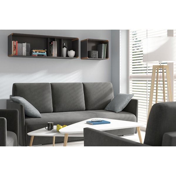 Triango Couchtisch 110 x 85 cm - Wei/Sonoma-Eiche