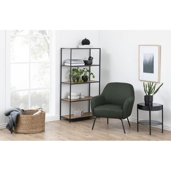 Seaford Regal 77x150 cm - Eiche/schwarz