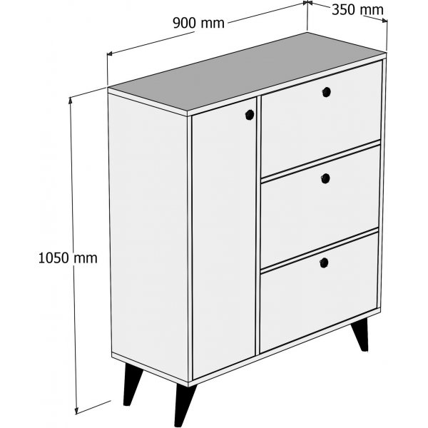 Bella Schuhschrank - Eiche Bella Schuhschrank - Eiche
