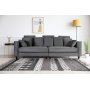 Brandy Lounge 3,5-Sitzer Sofa XL - Dunkelgrau (Samt)