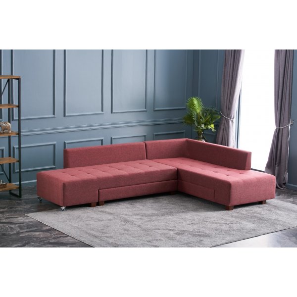 Ecksofa Manama - Burgund