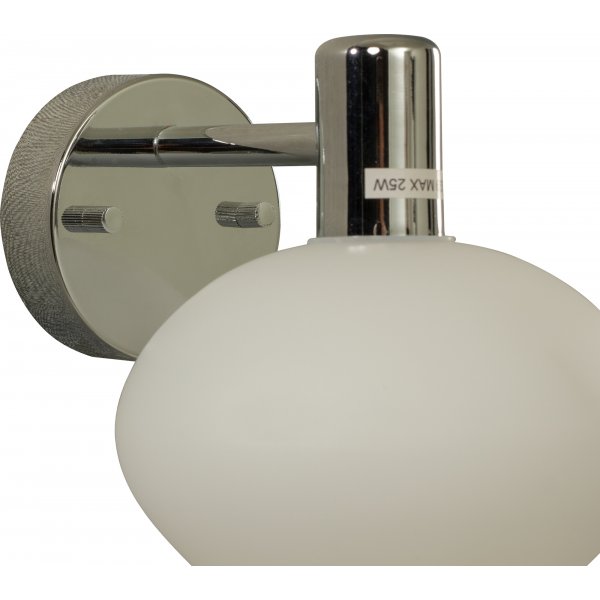 Elba Wandleuchte - Chrom/Opalweiß Elba Wandleuchte - Chrom/Opalweiß