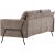 Indigofarbenes 2-Sitzer-Sofa - Beige