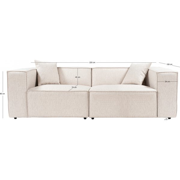 Lora 2-Sitzer-Sofa - Hellbraun Lora 2-Sitzer-Sofa - Hellbraun