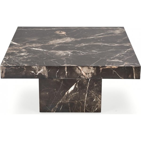 Monolithischer Couchtisch 80 x 80 cm - Schwarzer Marmor Monolithischer Couchtisch 80 x 80 cm - Schwarzer Marmor