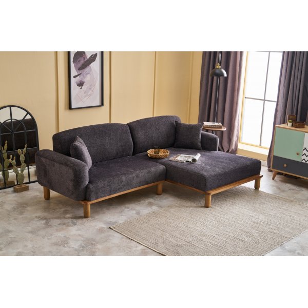 Reims Diwansofa rechts - Anthrazit