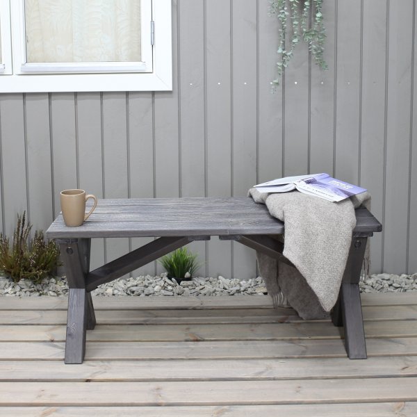 Scottsdale Sitzbank 100 cm - Shabby Chic Grau