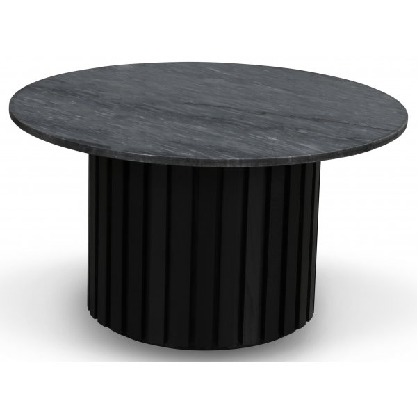 Sumo Couchtisch aus Marmor Ø85 - Schwarzer Fleck / Grauer Marmor Sumo Couchtisch aus Marmor Ø85 - Schwarzer Fleck / Grauer Marmor