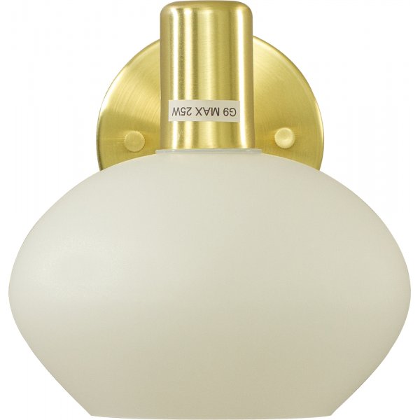 Elba Wandleuchte - Messing matt/Opalweiß Elba Wandleuchte - Messing matt/Opalweiß