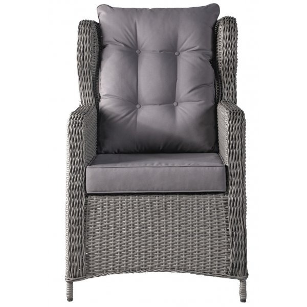 Gartenmöbelgruppe California hohe Rückenlehne mit Liege (3+1+1) - Synthetisches Rattan grau Gartenmöbelgruppe California hohe Rückenlehne mit Liege (3+1+1) - Synthetisches Rattan grau