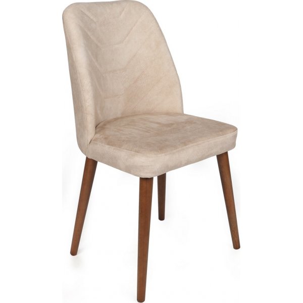 Dallas Esszimmerstuhl-Set - Beige/Walnuss