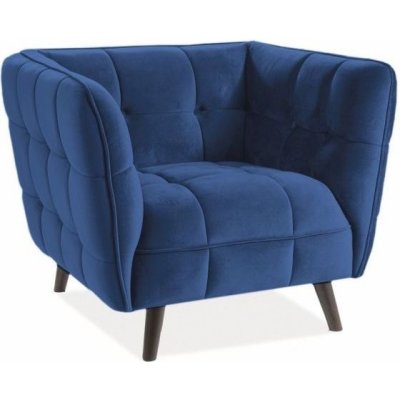 Renae-Sessel aus blauem Samt
