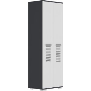 Asimo Kleiderschrank 60 x 44,6 x 183 cm - Anthrazit/Wei