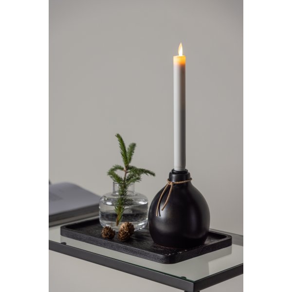 Ulricehamn LED-Kerzenständer 32 x 12 cm - Schwarz/Weiß Ulricehamn LED-Kerzenständer 32 x 12 cm - Schwarz/Weiß