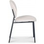 Kapitonierter Stuhl - Stoff beige/schwarz