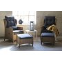 Outdoor-Set Santiago; verstellbare Sessel mit Fuhockern