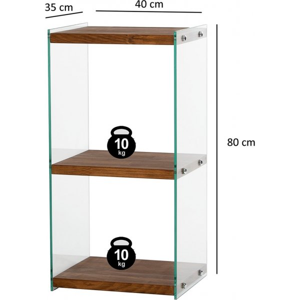 Niedriges Aqua-Bücherregal - Beige Niedriges Aqua-Bücherregal - Beige