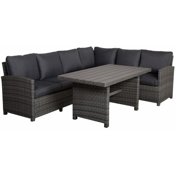 Torekov Loungegruppe rechts - Synthetisches Rattan grau